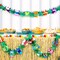 6 Packs Summer Tropical Flower Garlands, Tissue Flower Banner Hibiscus Garland Hanging Party Decorations for Hawaiian Luau Party Beach